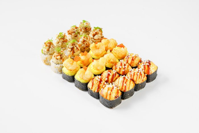 Сет Два лосося и креветка