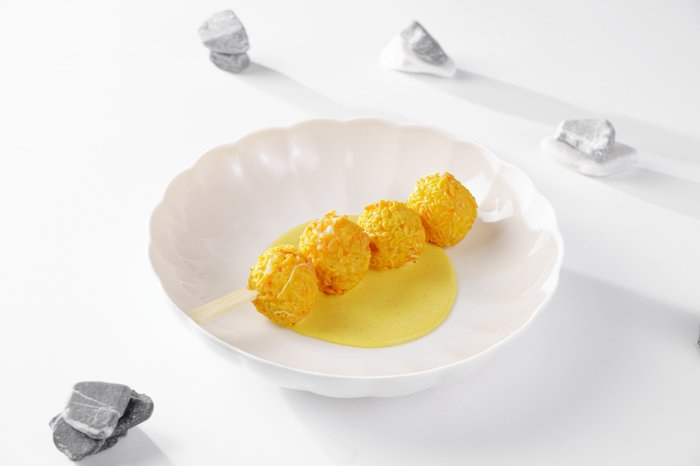 Сыр темпура с соусом карри