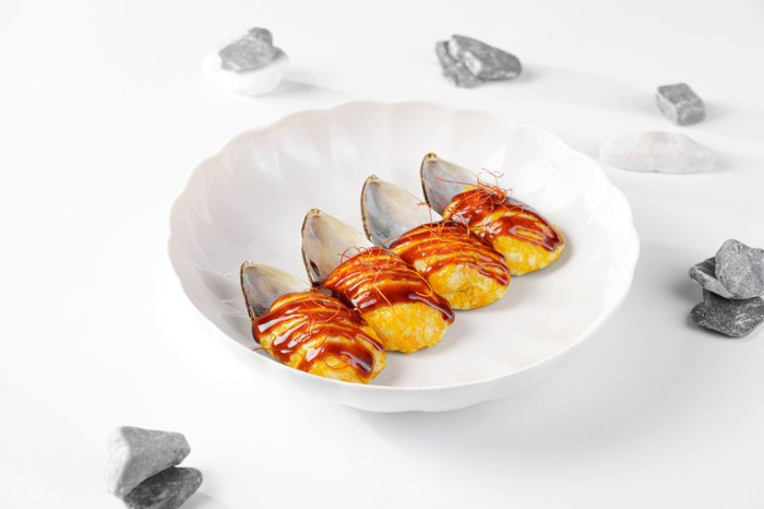 Запеченные мидии спайси